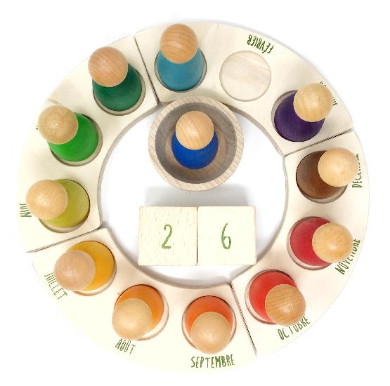 FRENCH Grapat Perpetual Calendar with 12 Nins