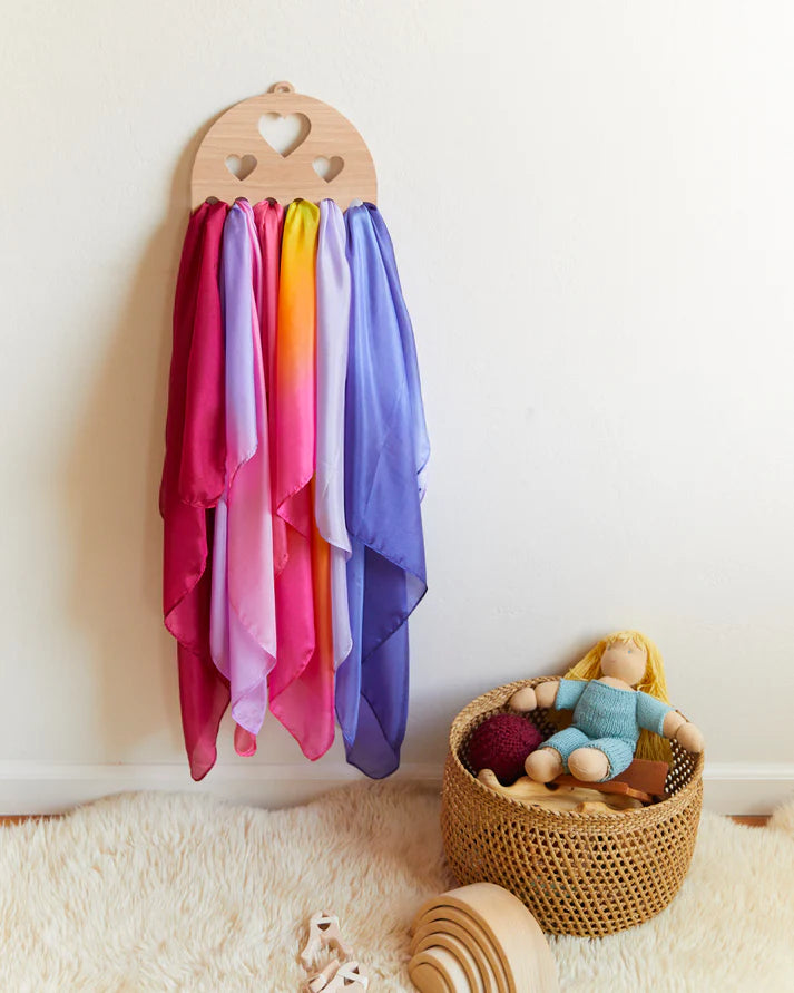 Sarah's Silks Heart Playsilk Display