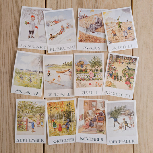 Elsa Beskow Month Cards
