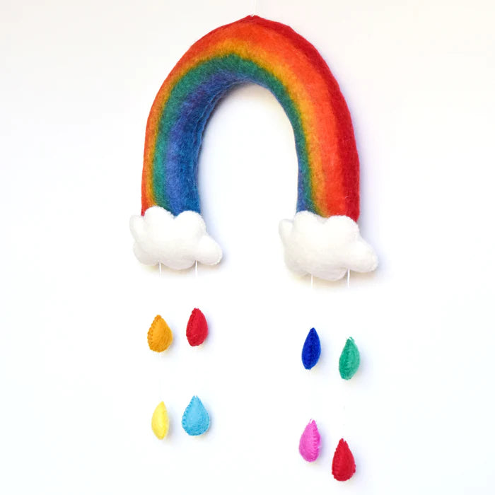 Rainbow with Raindrops Wall Handing/Nursery Mobile