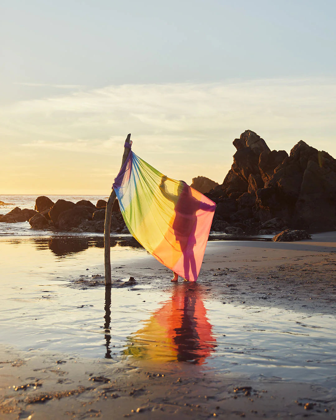 Sarah's Silks Rainbow Cotton Playcloth