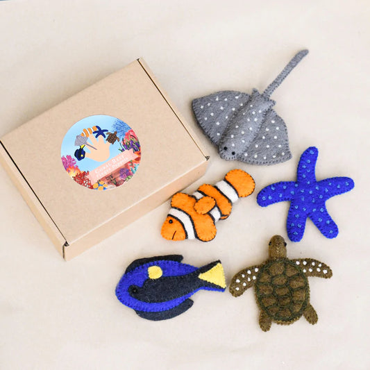 Coral Reef Under the Sea - Finger Puppet Set