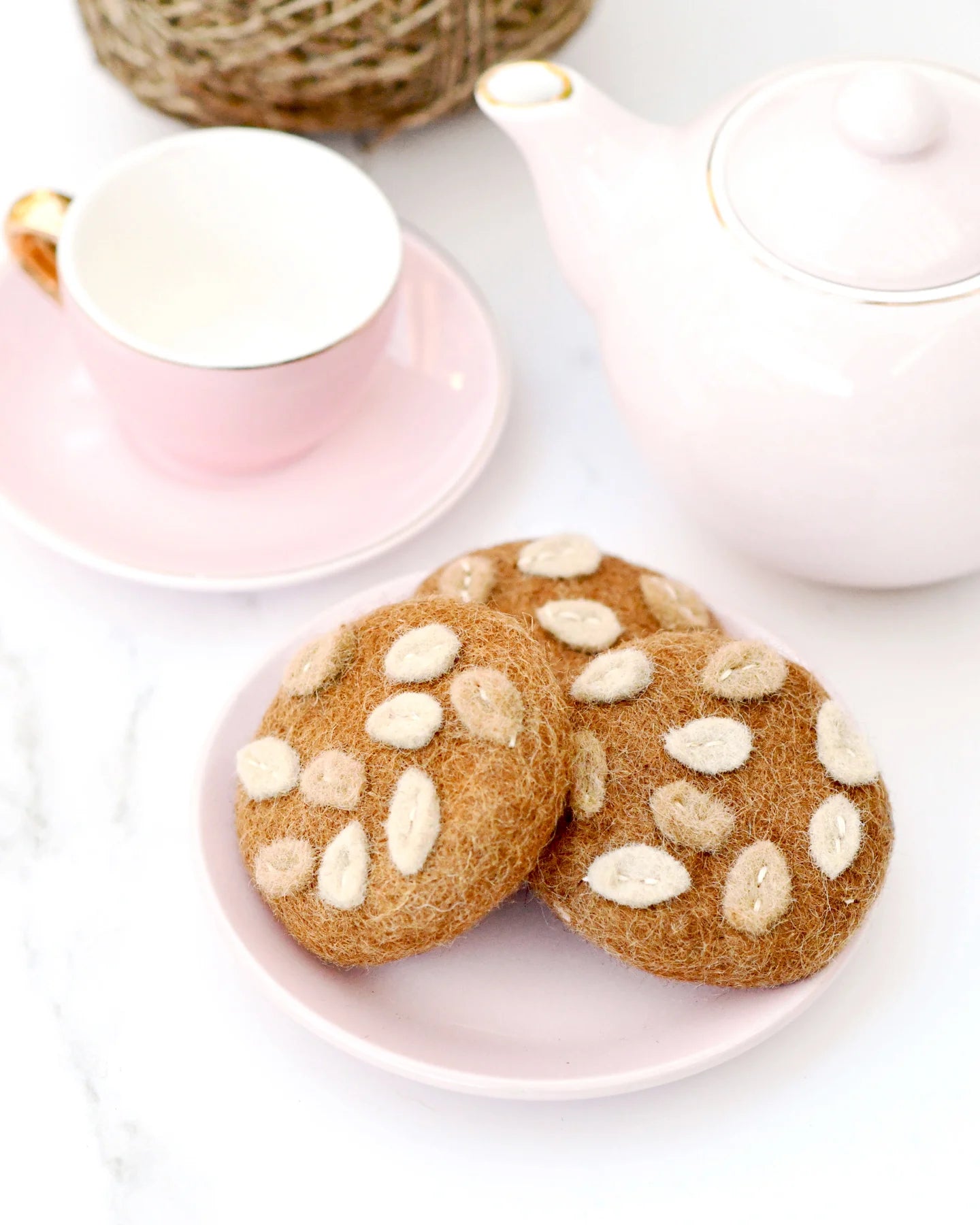 FELT ANZAC BISCUITS (SET OF 3)