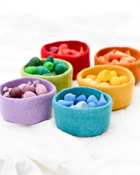 Felt Colourful Bowls- Set of 6
