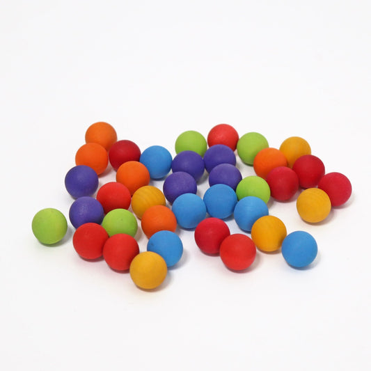 Grimm's Small Wooden Marbles 35 pcs
