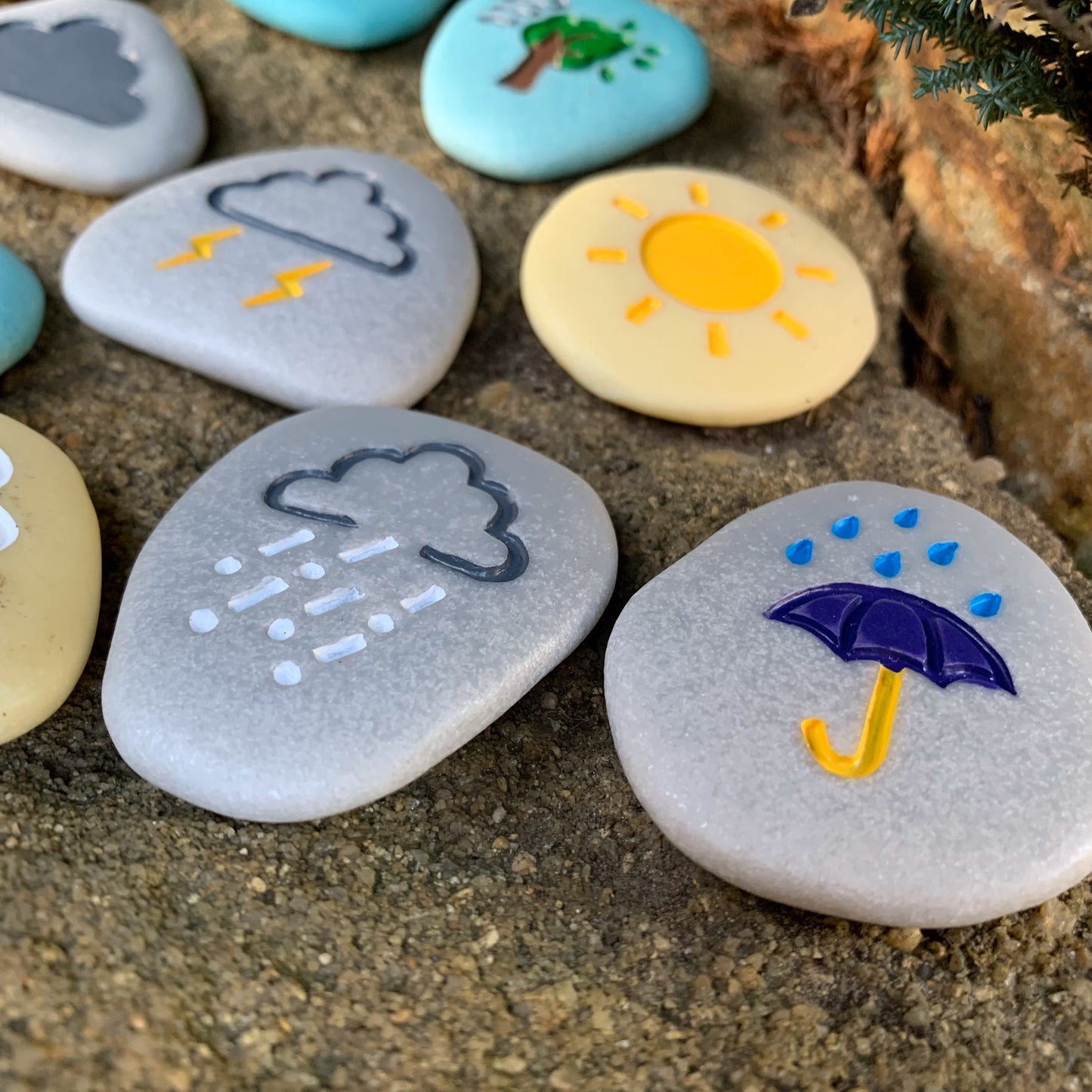 Yellow Door Weather Stones