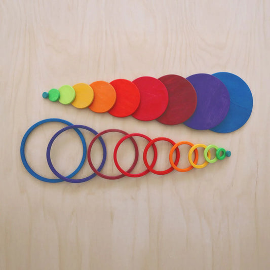 Grimm's Learning - Concentric Circles and Rings (10 colours)
