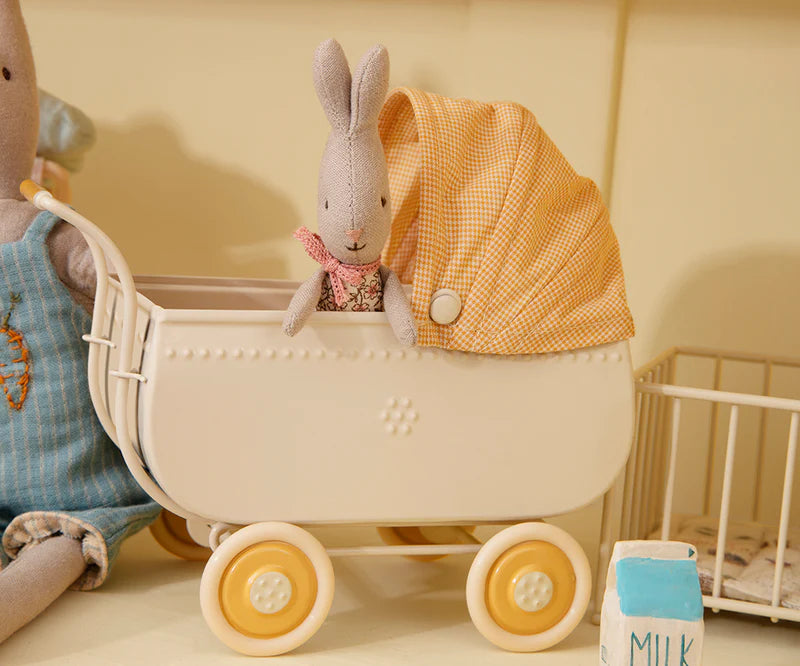 *PRESALE* Maileg Micro Pram, Yellow (Teddy/Rabbit Size)
