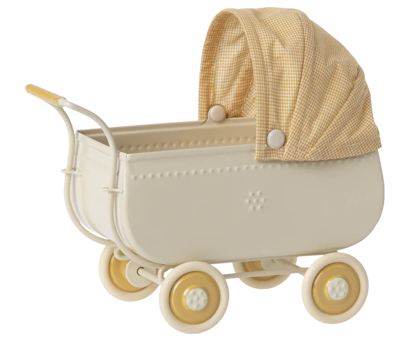 *PRESALE* Maileg Micro Pram, Yellow (Teddy/Rabbit Size)