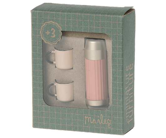 Maileg Thermos and cups - Soft coral