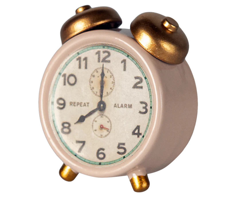 Maileg Alarm clock, Mouse - Powder