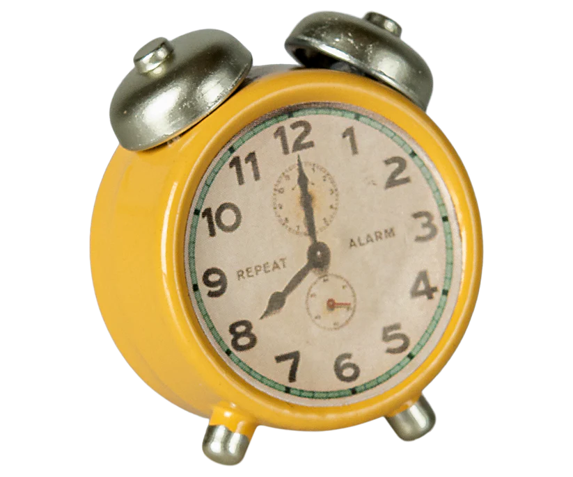 Maileg Alarm clock, Mouse - Yellow