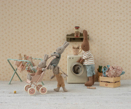 *PRESALE* Maileg Stroller, Micro - Powder (Bunny/Rabbit Size)