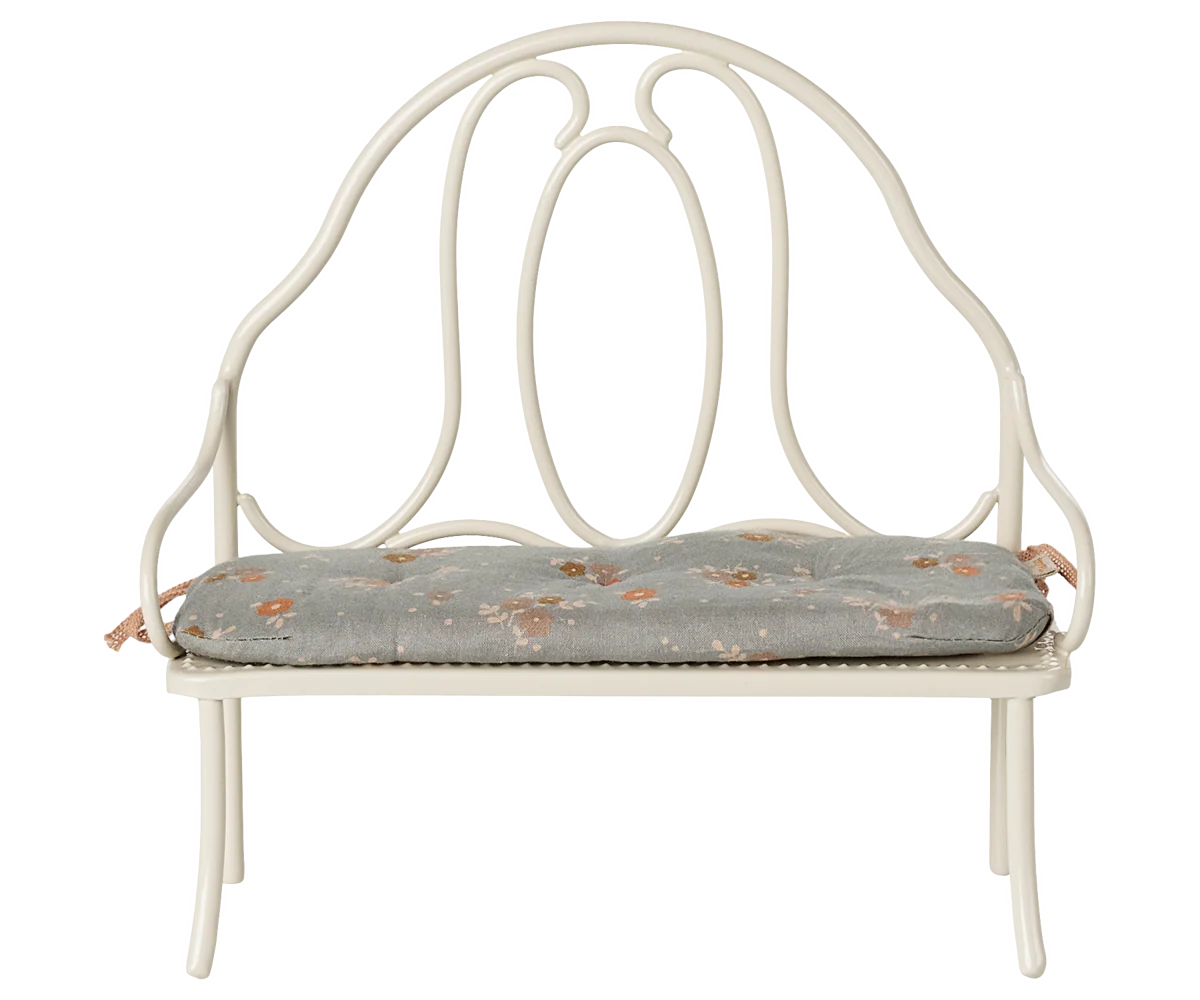 *PRE-SALE* (OCTOBER) Maileg Vintage bench, Mini - Off white(Teddy Size)