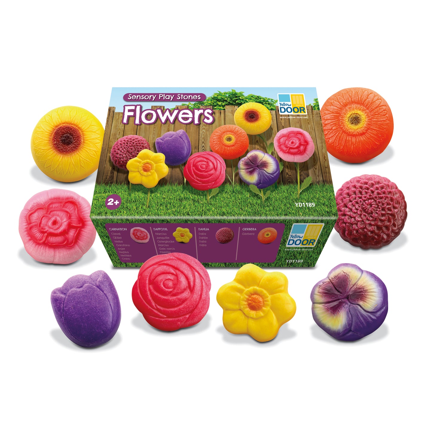 Yellow Door Sensory Play Stones – Flowers