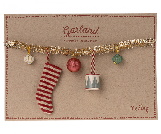 Maileg Christmas garland, Small - Gold