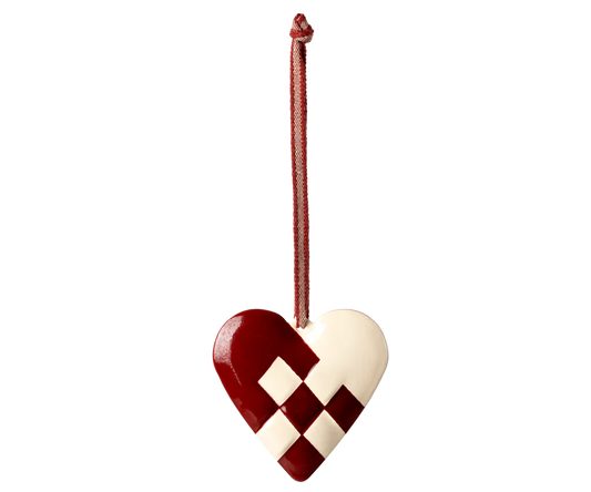 *PRESALE* Maileg Metal ornament, Large heart - Red