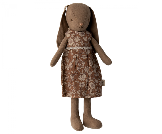 Maileg Bunny size 2 (9.45"), Brown - Dress