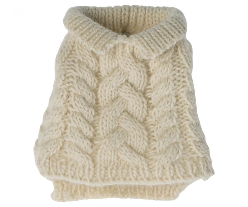 Maileg Sweater, Puppy Supply - Off white