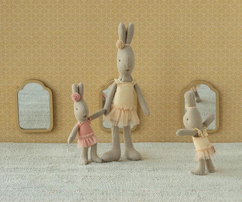 Maileg Rabbit, Micro - Ballet suit and skirt rose