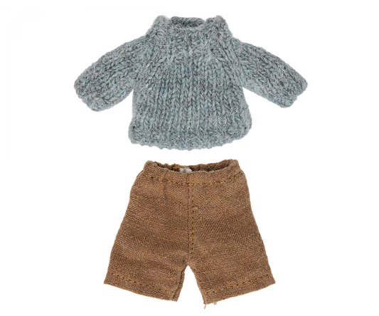Maileg Knitted sweater and pants for big brother