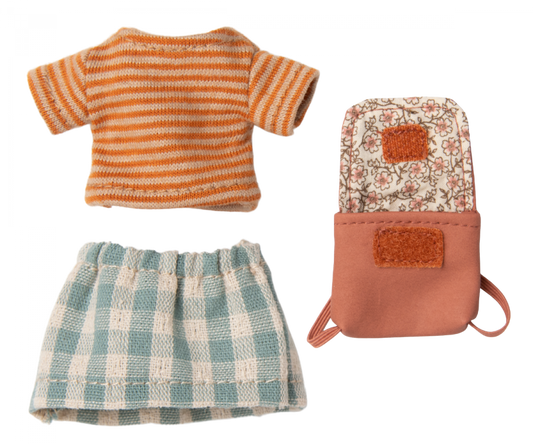 Maileg Clothes and bag, Big sister mouse - Old rose