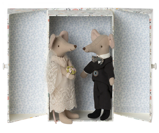 Maileg Wedding mice couple in box