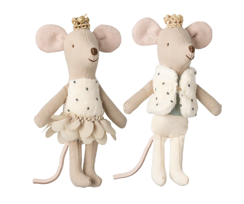 Maileg Royal twin mice, Little sister and brother in matchbox