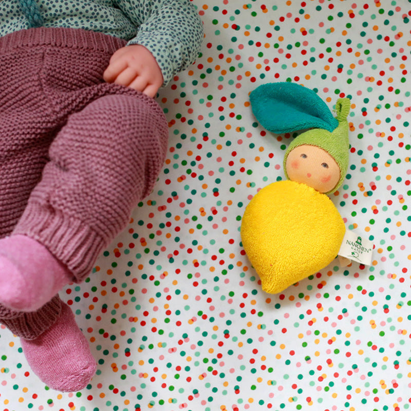 Nanchen Organic Terry Cloth Lemon Rattle
