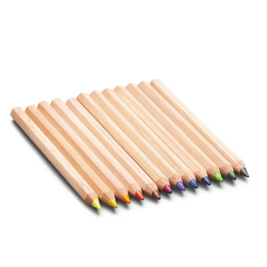 Yorik 12 Pack Hexagonal Coloured Pencils (Metal Case)