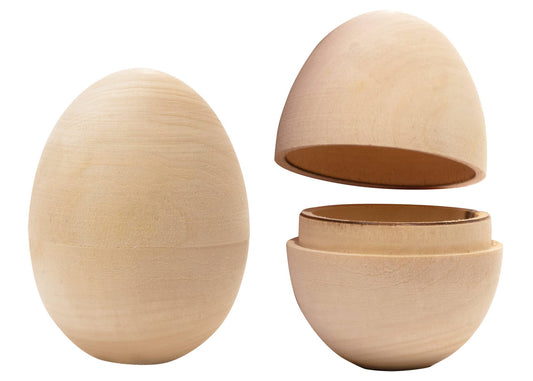 Blank Hollow Wooden Egg 2.75"