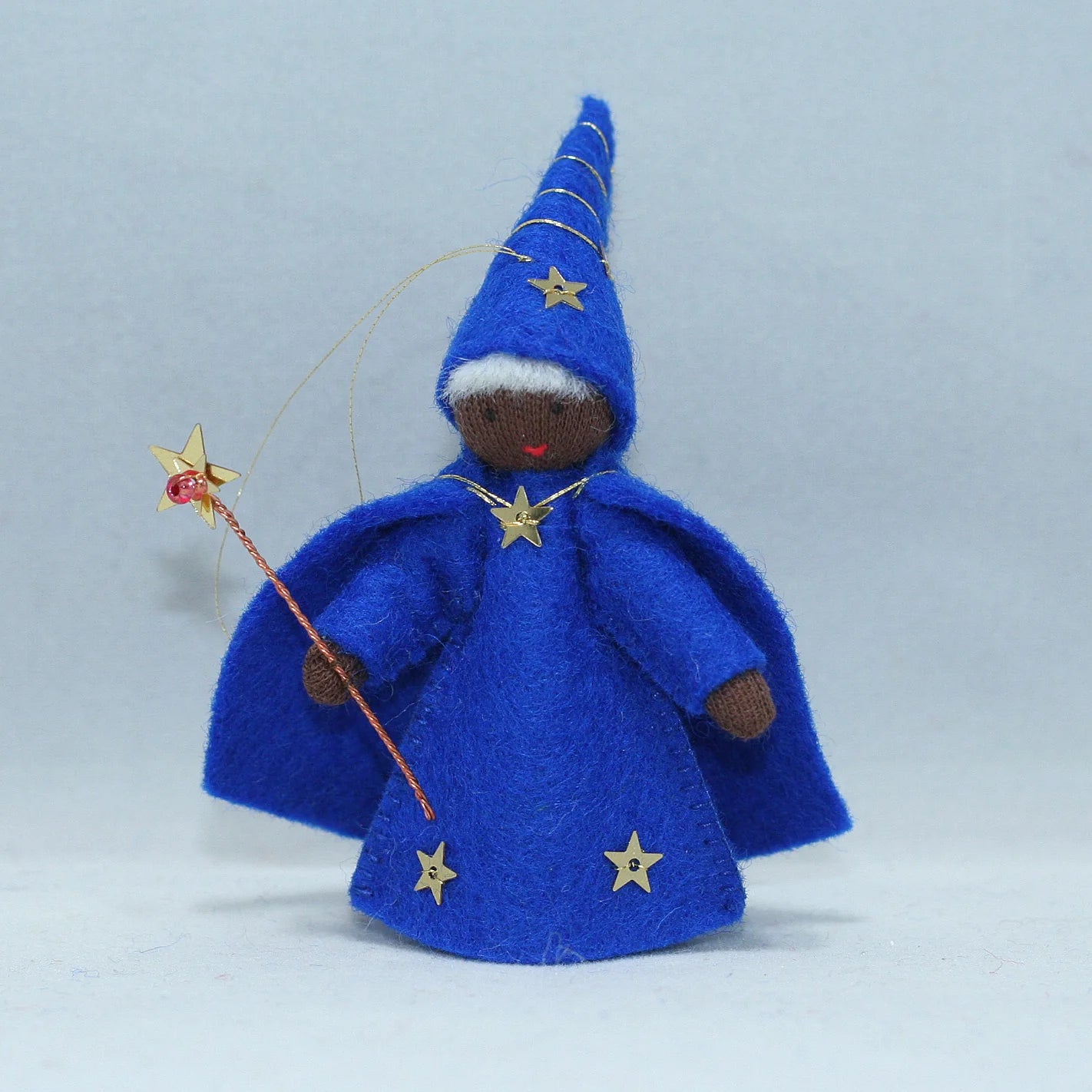 Ambrosius Night Sky Wizard  | Miniature Hanging Felt Doll