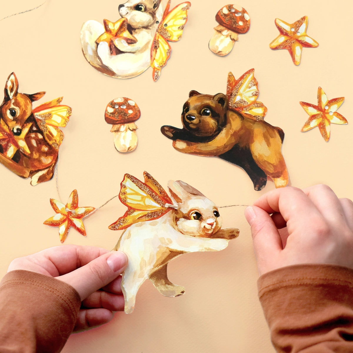 Stars & Fairy Animals Paper Garland | DIY Garland Kit