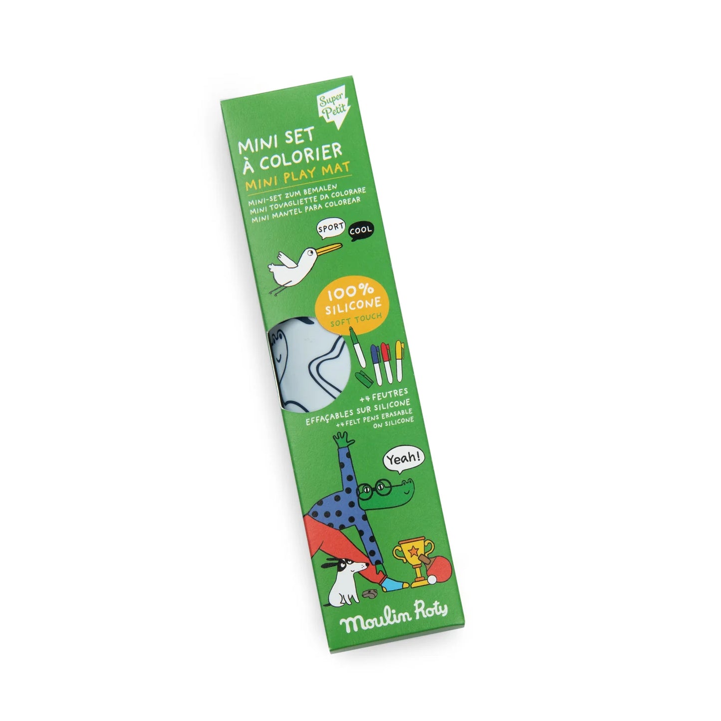 Mini Silicone Colouring Mat with 4 Pens | Les Loufoques