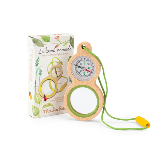 Portable Magnifying Glass with Compass