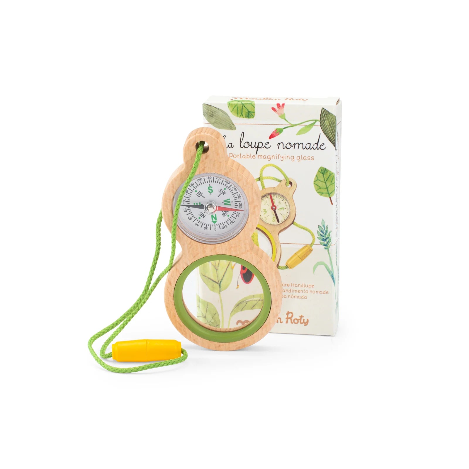 Portable Magnifying Glass with Compass