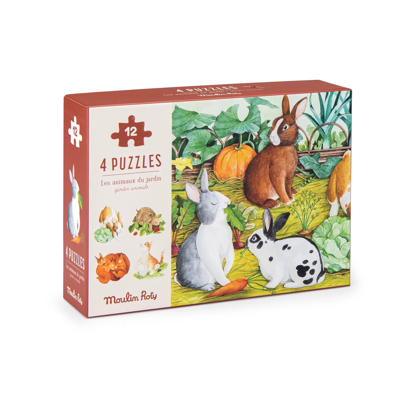 4 Mini Animal Puzzles (4 x 12pcs)