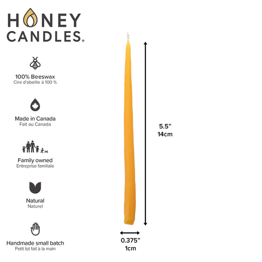 Honey Candles 7 Pack of Beeswax Chakra Candlesticks