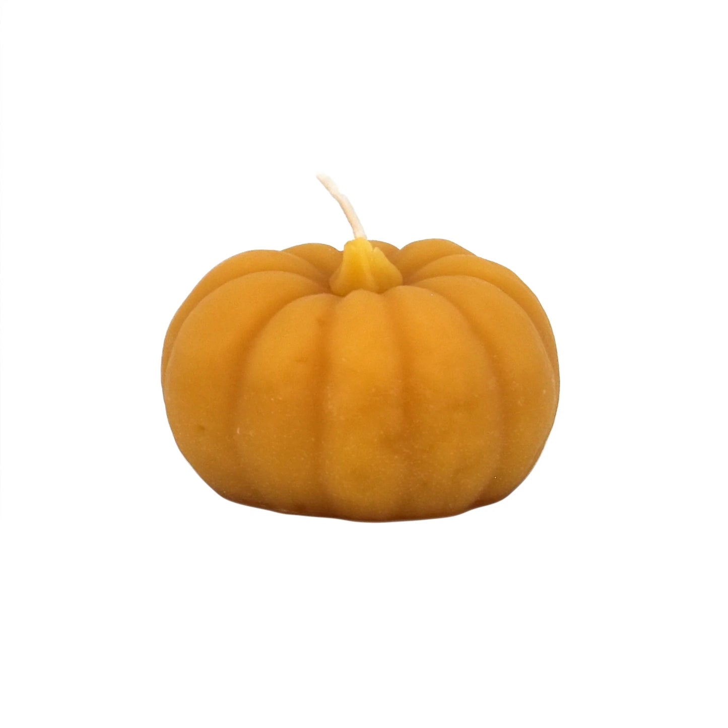 Small Natural Beeswax Pumpkin Candle