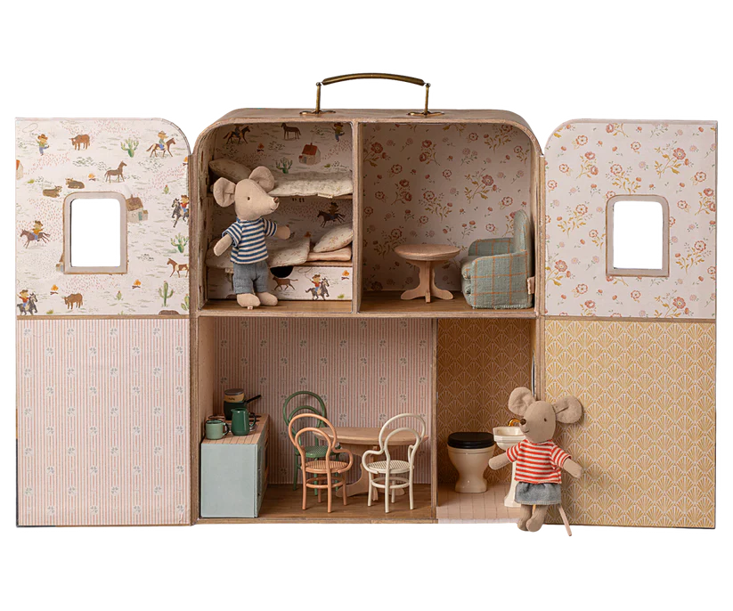 *PRESALE* Maileg SuitCasa, Little sister and brother mouse (unfurnished)