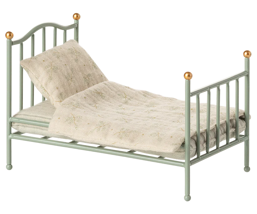 *PRESALE* Maileg Vintage single bed, Mouse - Mint