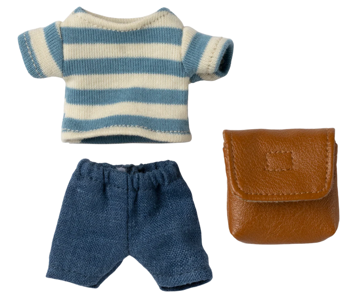 Maileg Clothes and bag, Big brother mouse - Brown