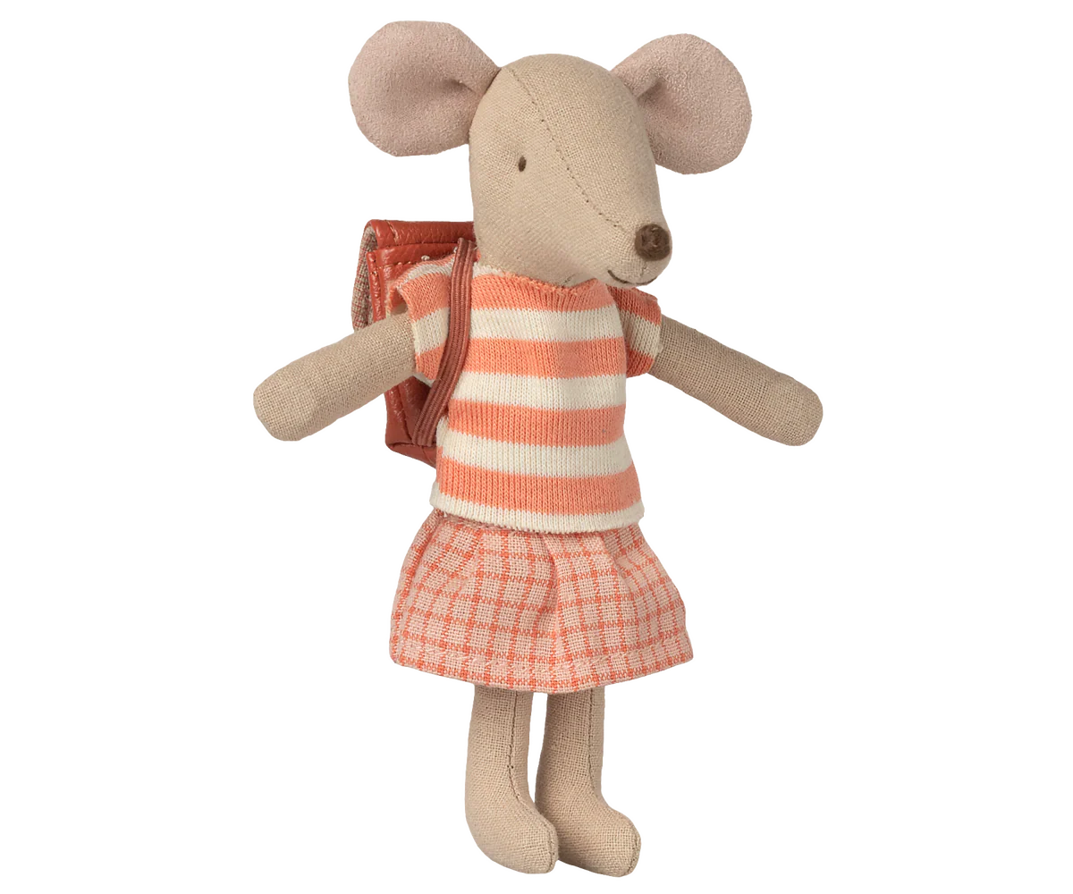 Maileg Tricycle mouse, Big sister - Coral