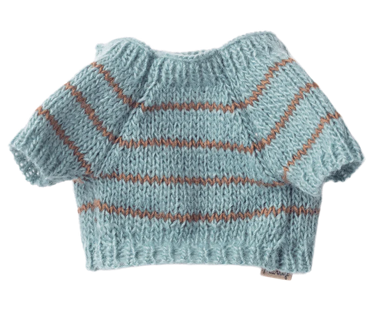 *PRESALE* (May) | Maileg Puppy supply, Small, Knitted sweater - Dusty blue