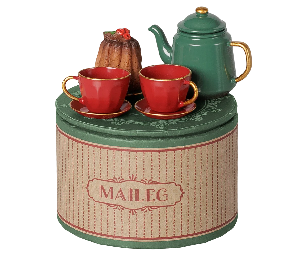 *PRE-SALE* (OCTOBER) Maileg Christmas Tea Party, Red & Green (Mouse)