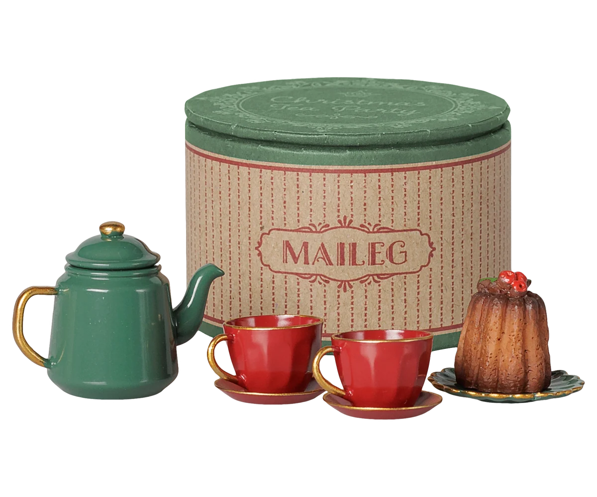 *PRE-SALE* (OCTOBER) Maileg Christmas Tea Party, Red & Green (Mouse)