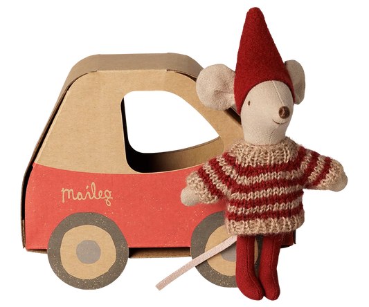 *PRE-SALE* (OCTOBER) Maileg Christmas mouse, Little sister in car box