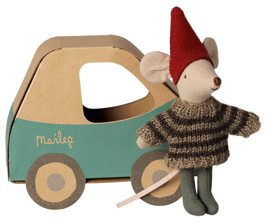 *PRE-SALE* (OCTOBER) Maileg Christmas mouse, Little brother in car box