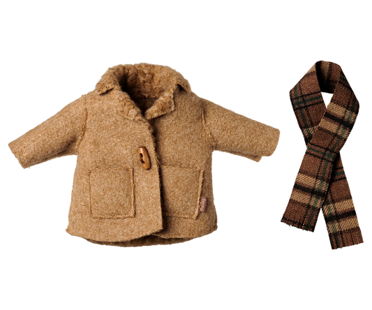 Maileg Jacket and scarf - Medium mouse (Medium Size Mouse 13.39")