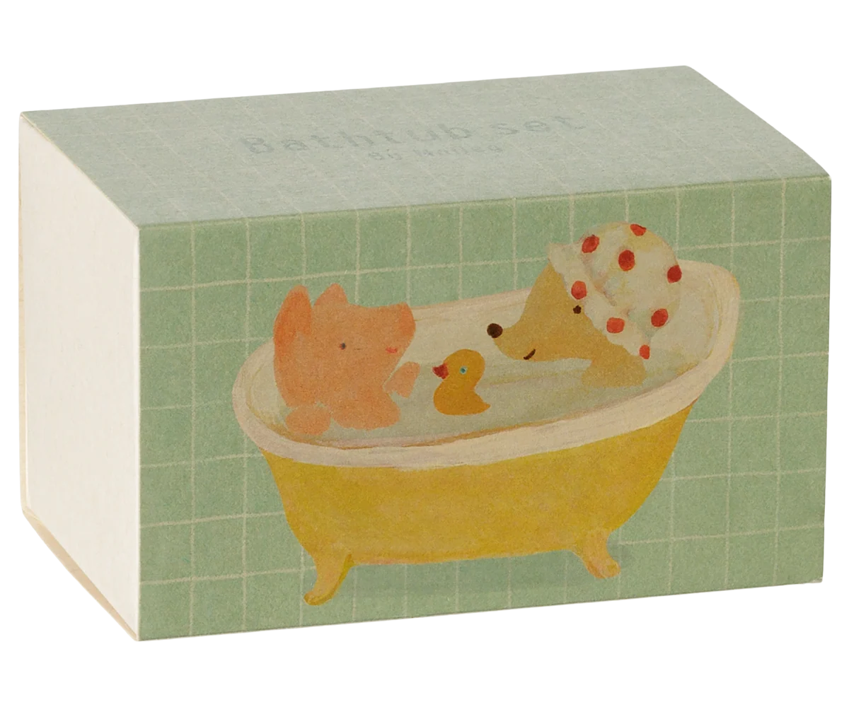 *PRE-SALE* (NOVEMBER) Maileg Bathtub set, Mouse - Yellow